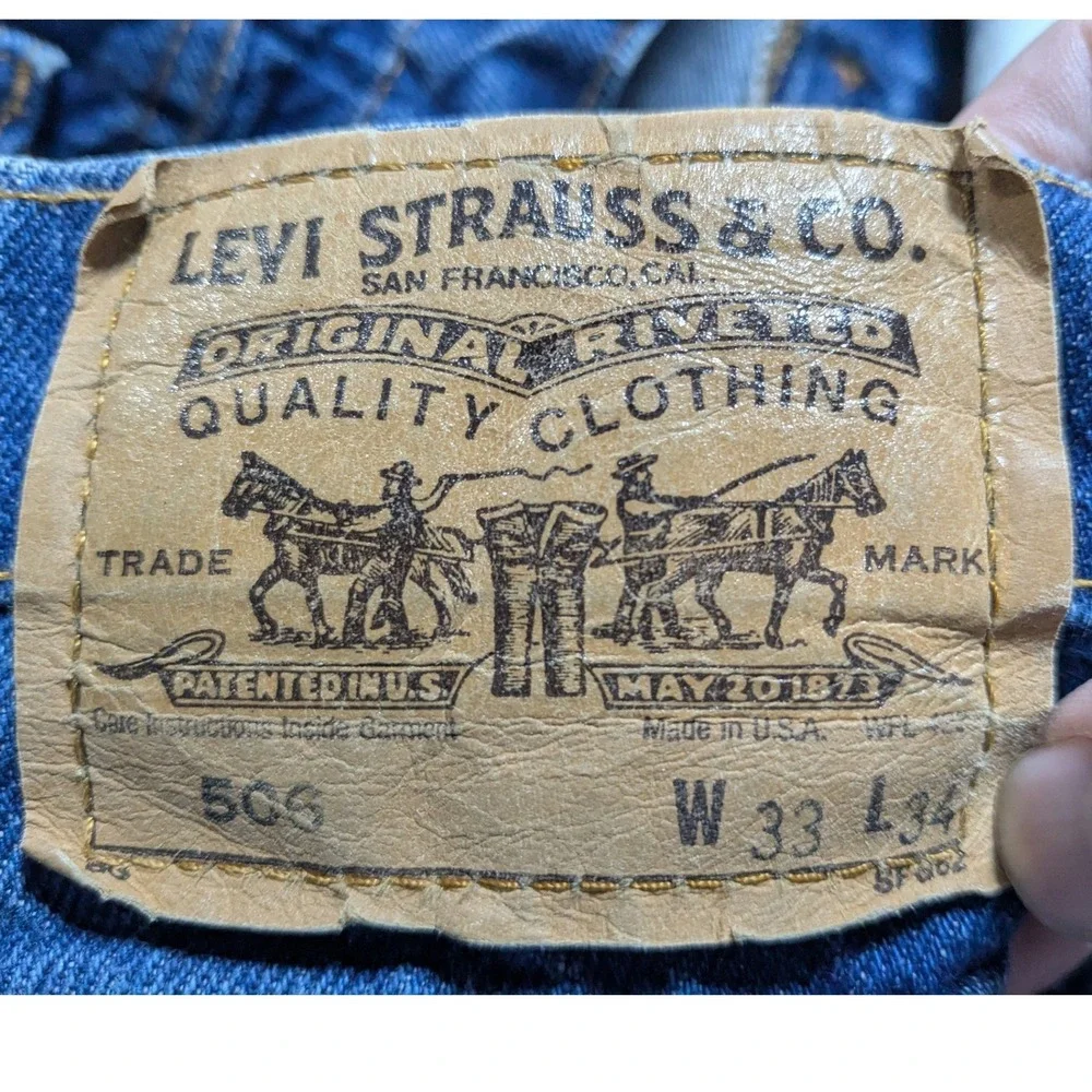 VTG 80/90s Levis 506 Orange Tab Jeans Made in USA Medium Wash Blue Actual 32x30
